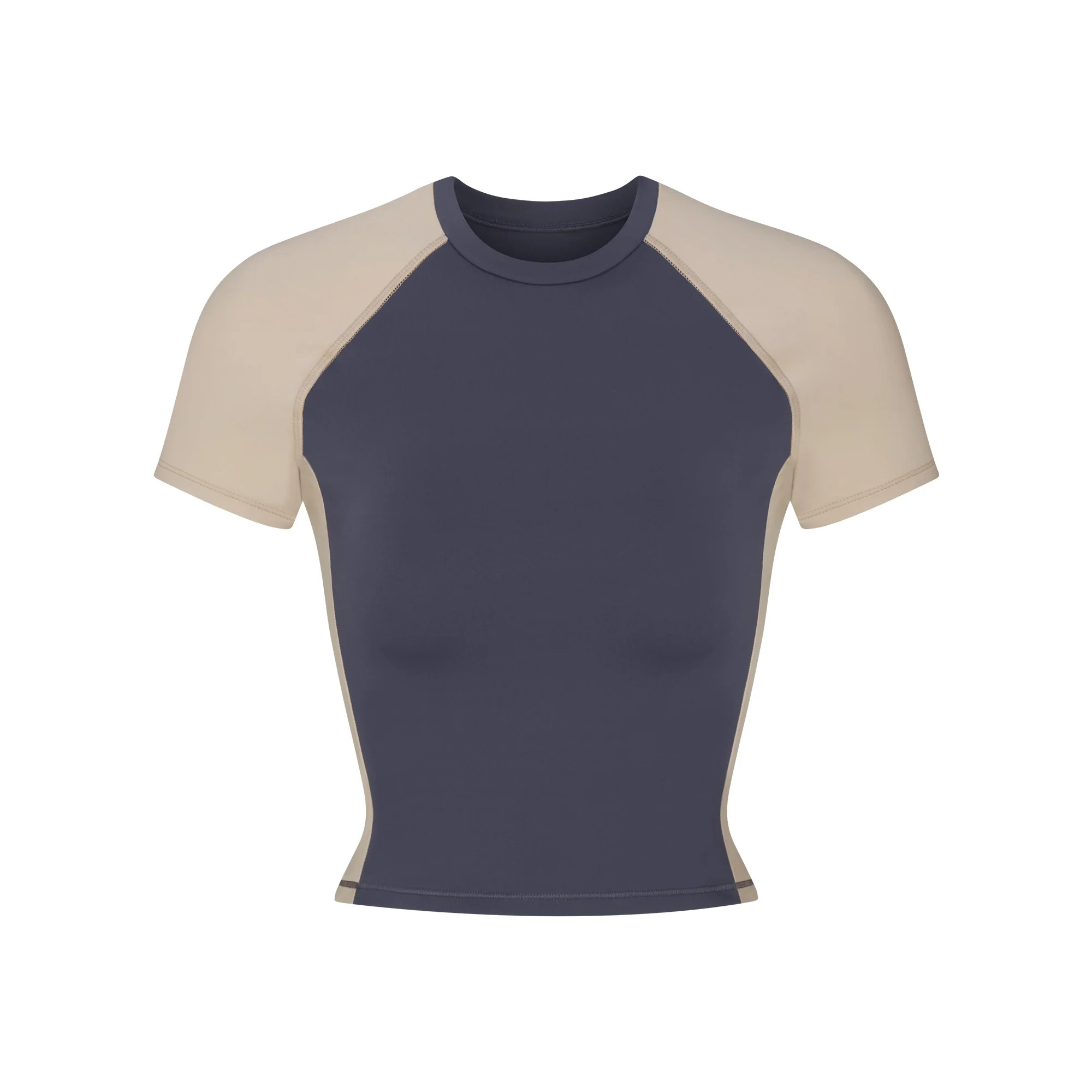 NikeSKIMS MATTE SHINE MIX CROPPED BABY TEE | DEEP ROYAL AND STONE | SKIMS | SKIMS (US)