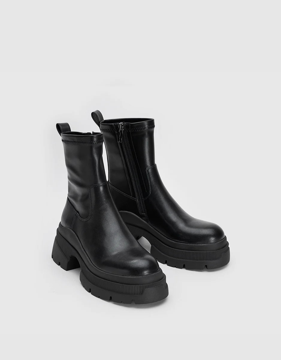 Platform Faux Leather Boots | Urban Revivo