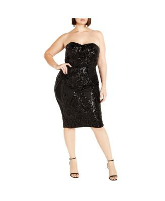 City Chic Women's Sequin Sofia Dress - Green | Macy's