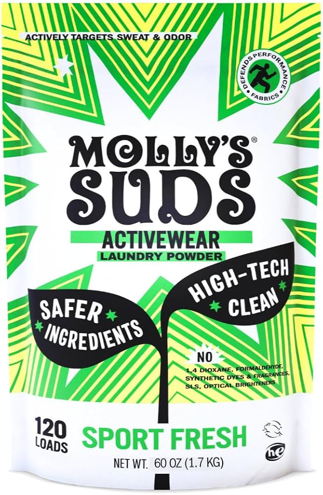 Molly's Suds Active Wear Laundry Detergent | Extra Strength Sport Laundry Powder, Stain Fighting ... | Amazon (US)