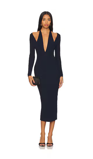 Odelia Dress in Metallic Ink | Revolve Clothing (Global)