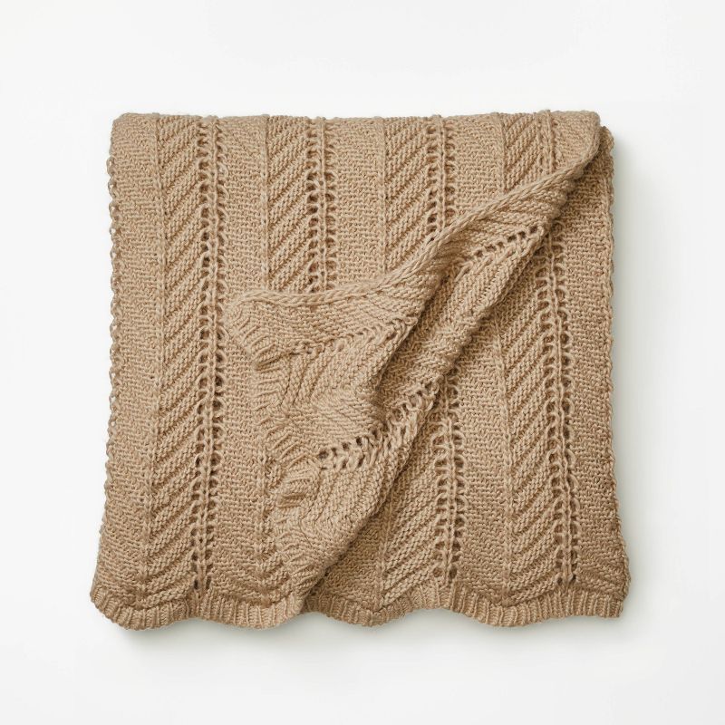 Herringbone Pointelle Throw Blanket - Threshold™ designed with Studio McGee | Target