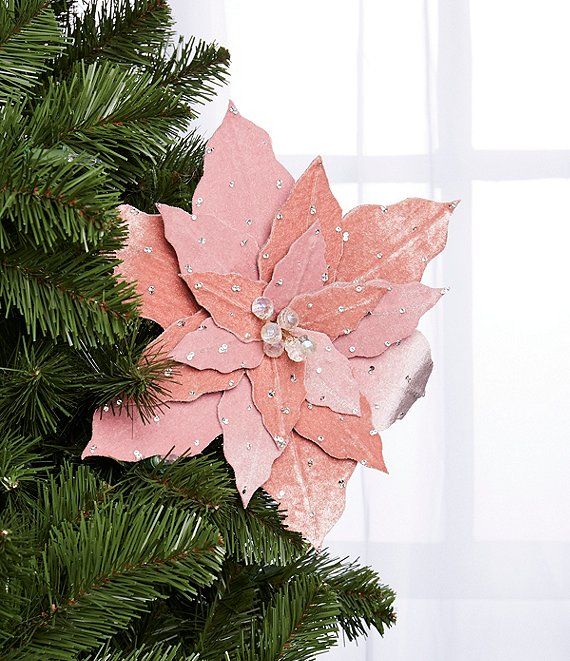 Trimsetter All Is Calm Collection Pink Poinsettia Clip | Dillard's | Dillards