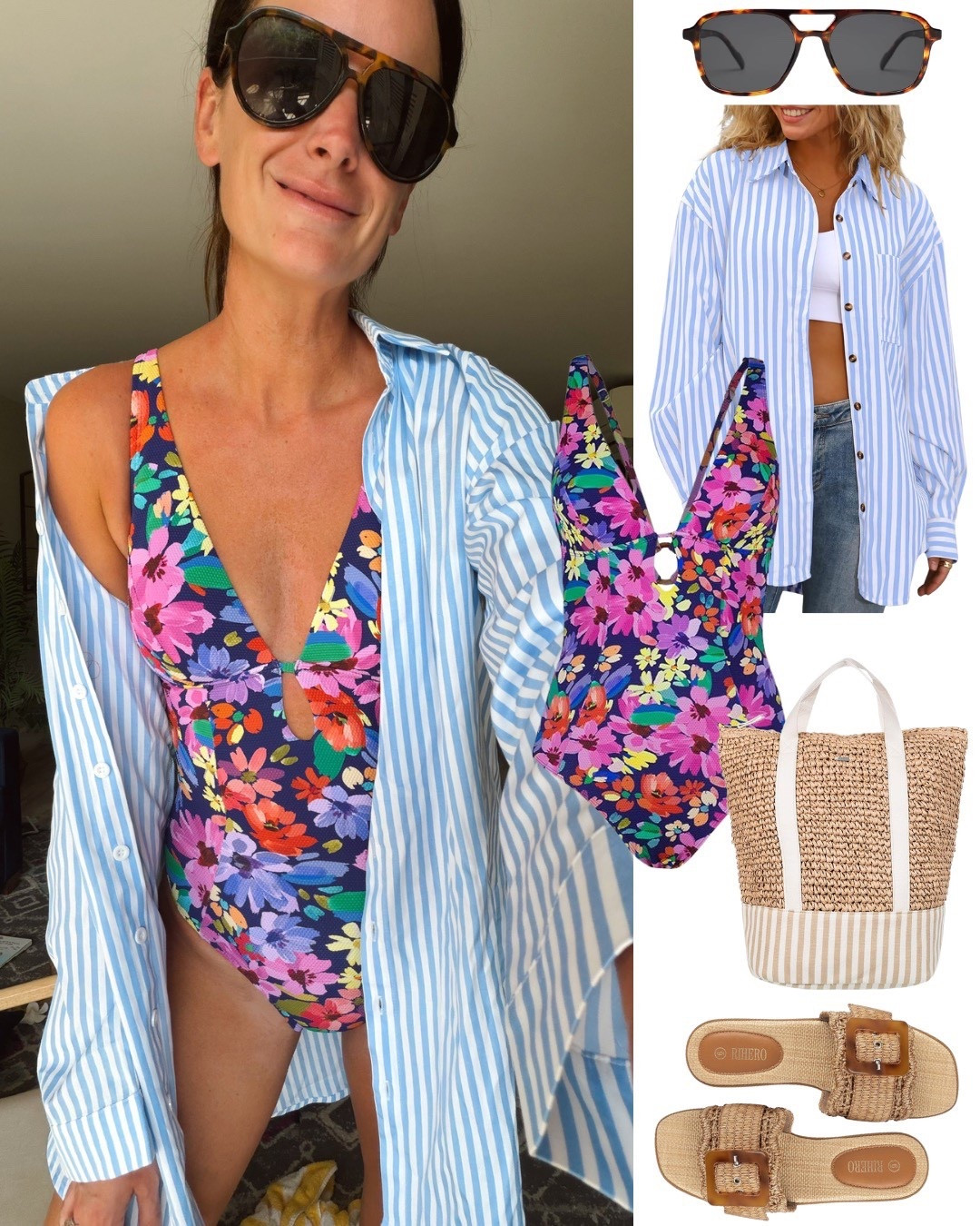 This is such an easy, everyday swim look! Mix and match these pieces with other swim suits and coverups! 

#LTKTall #LTKootd #LTKSwim