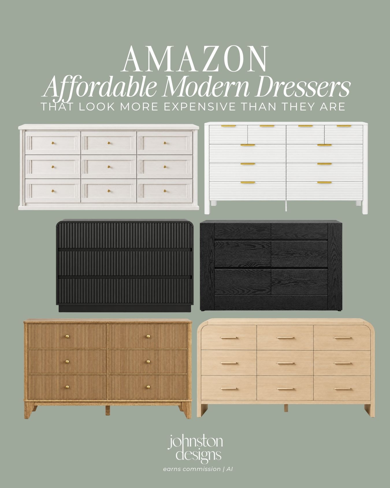 A dresser that doubles as a statement piece. 🤍 These Amazon finds feature pretty fluted details, sleek drawer fronts, and curved edges in white, black, and warm wood tones. Such a beautiful starting point for a modern bedroom!

Amazon dressers, modern dresser, fluted dresser, white dresser, black dresser, natural wood look dresser, wide dresser, bedroom storage, gold hardware, curved furniture, contemporary bedroom, neutral bedroom furniture, primary bedroom ideas

#moderndresser #flutedfurniture #bedroomstorage #dresserstyling #contemporarydecor #furniturefinds #primarybedroom #neutralinteriors #homerefresh 

 #LTKHome