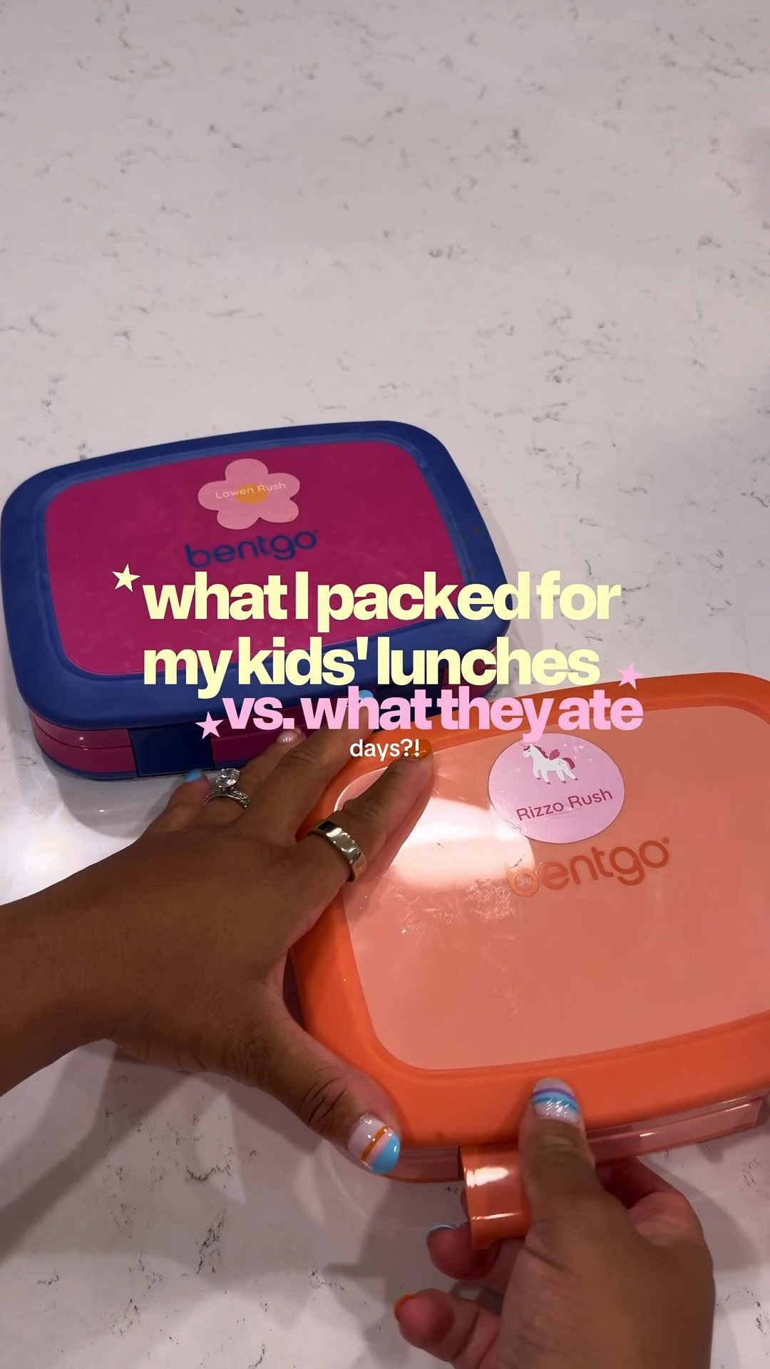WHAT I USE FOR MY KID'S LUNCHES: linked our lunch boxes, snack trays! Lowen's back pack is from the cheeky plum and Rizzo's is from kohls, both out of stock

#LTKmomlife #LTKKids