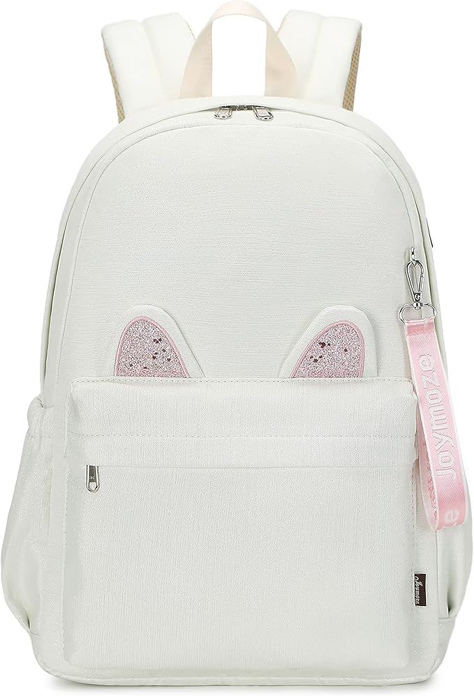 Joymoze Roomy Fashion Shimmer Cat Ears Cute School Backpack for Girl Khaki | Amazon (US)
