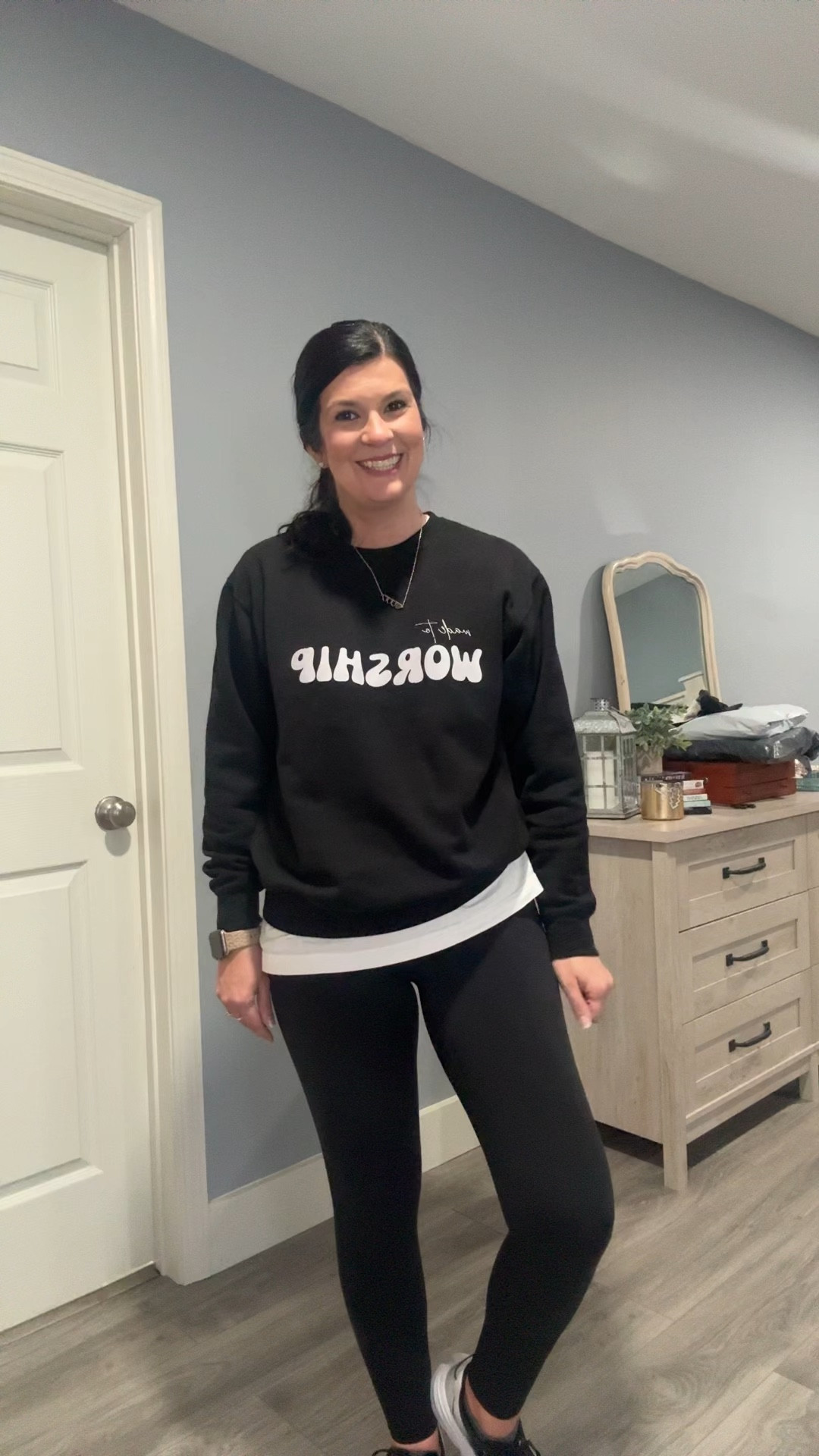 What better outfit to wear to a casual Bible study meeting than your favorite sweatshirt & leggings combo!?!?  

#LTKWatchNow #LTKActive #LTKBeauty