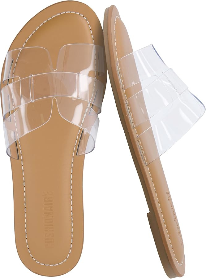 CUSHIONAIRE Caper Jelly Sandals for Women, Comfortable Womens Slides with Cushioned Footbed and W... | Amazon (US)