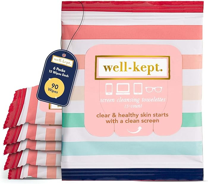 Well-Kept Tech & Lens Wipes - Eyeglass, Screen & Phone Cleaning, Multi-Surface, Lint-Free, Pre Mo... | Amazon (US)