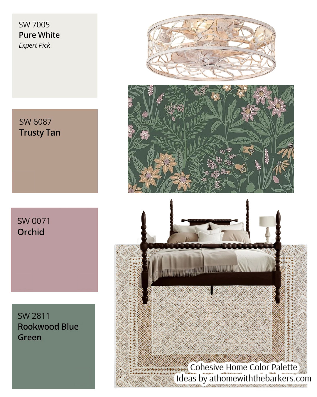 Bedroom design with white, tan, pink and green, DIY Home decorating 

 #LTKHome #LTKSaleAlert