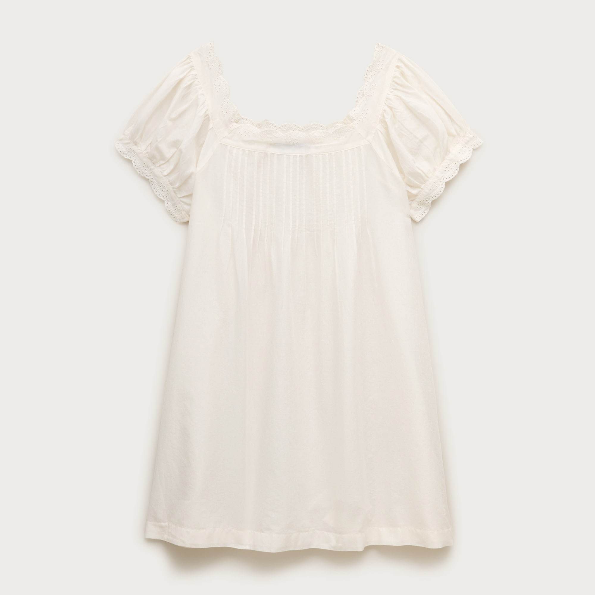 Cotton voile scallop-trim babydoll dress | J. Crew US