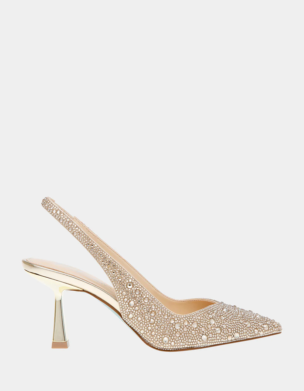 CLARK GOLD | Women's Rhinestone Sling-Back Pumps | Betsey Johnson