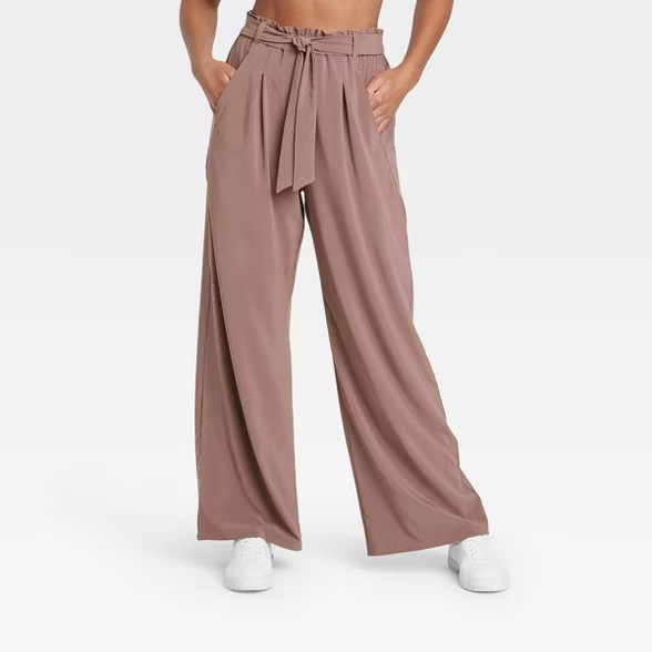 Women's Stretch Woven Wide Leg Pants 29.5" - All in Motion™ | Target