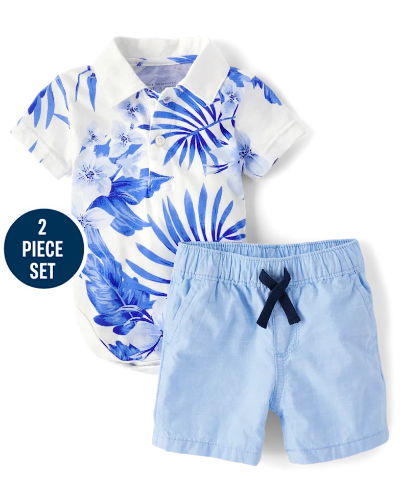 Baby Boys Matching Family Tropical 2-Piece Outfit Set - simplywht | The Children's Place
