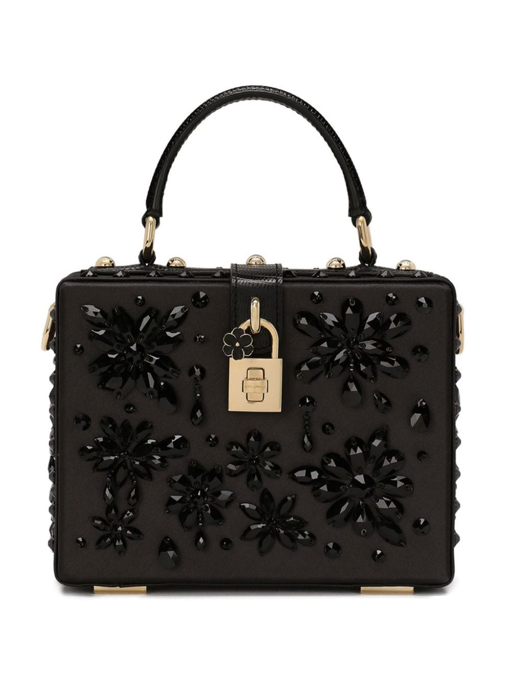 Dolce & Gabbana Dolce Box gemstone-detail tote bag - Black | Farfetch Global