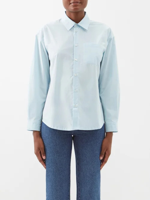 A.P.C. - Boyfriend Cotton-poplin Shirt - Womens - Light Blue | Matches (UK)