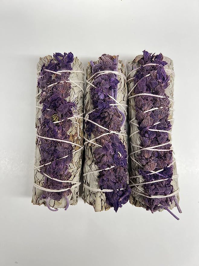 California White Sage Smudge Stick Mixed with Lavender for Spiritual Healing, Cleansing, Anti Str... | Amazon (US)