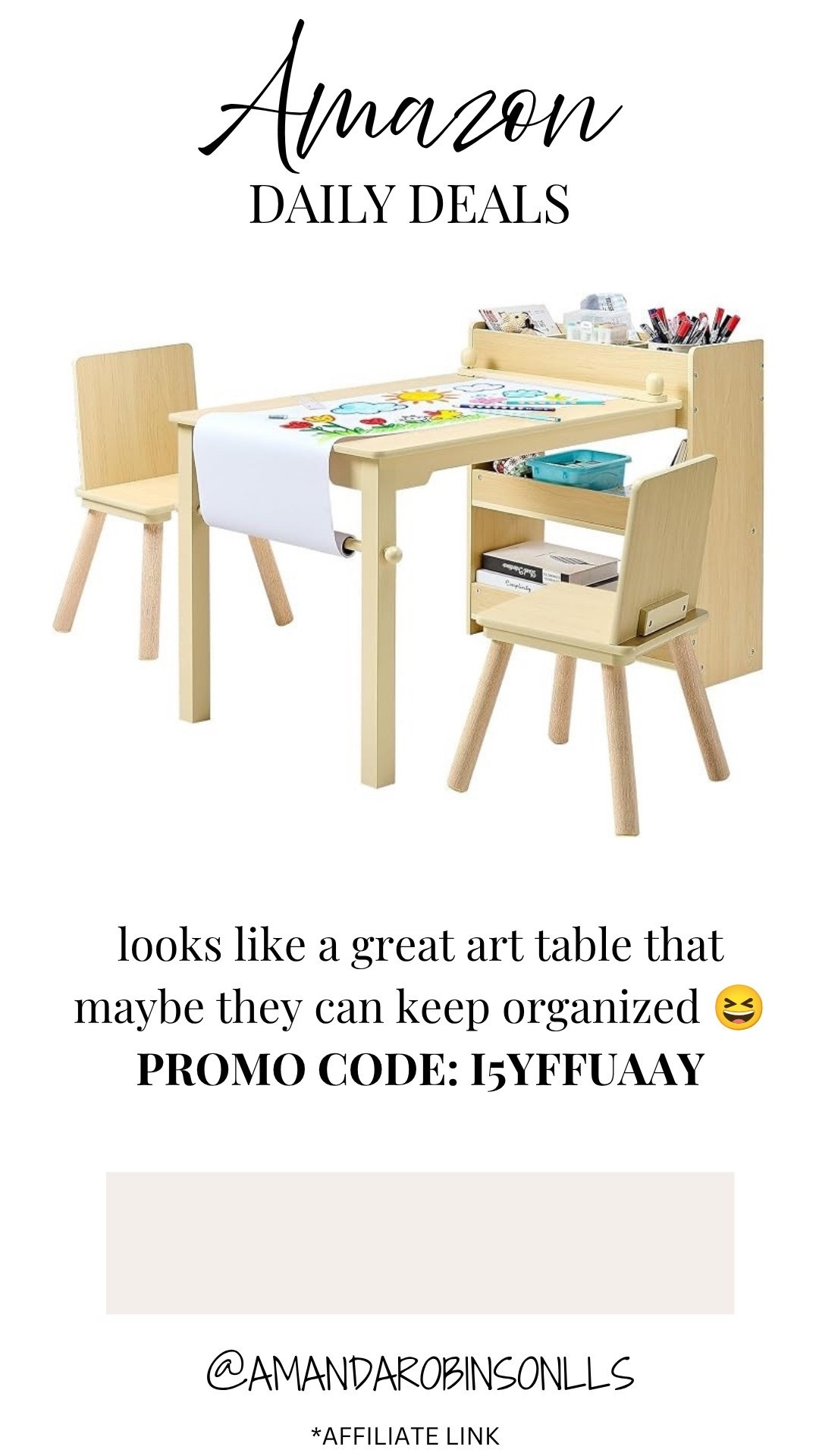 Amazon daily deals
Kids art table

#LTKSaleAlert