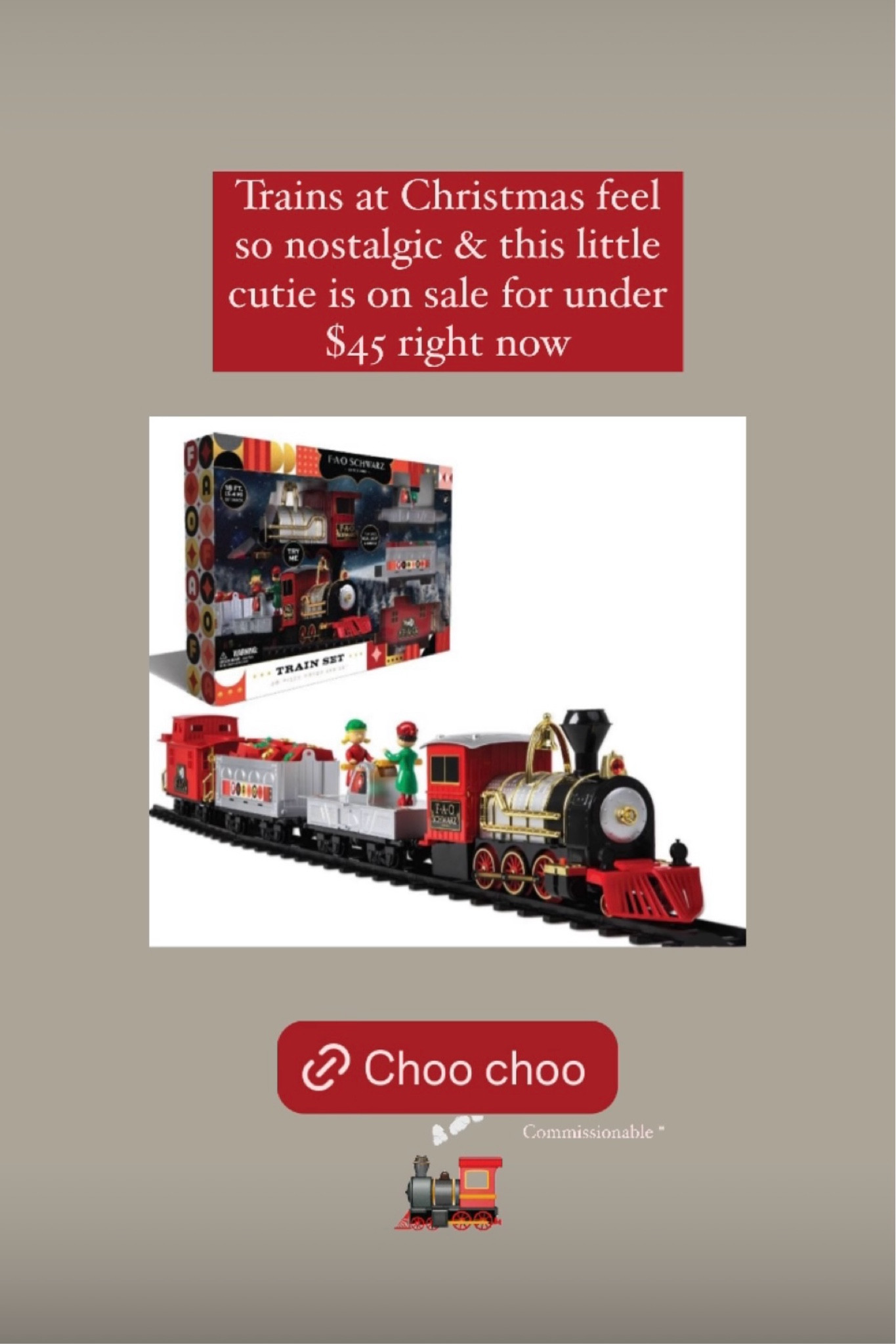 I love a train around the tree at Christmastime. This one is precious and so affordable right now on sale. 

Holiday nostalgia. Toy train. Christmas train. 

#LTKSaleAlert #LTKFindsUnder50 #LTKHoliday