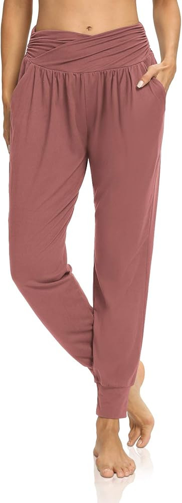 DIBAOLONG Womens Yoga Sweatpants Loose Workout Harem Joggers Casual Comfy Lounge Pajama Pants wit... | Amazon (US)