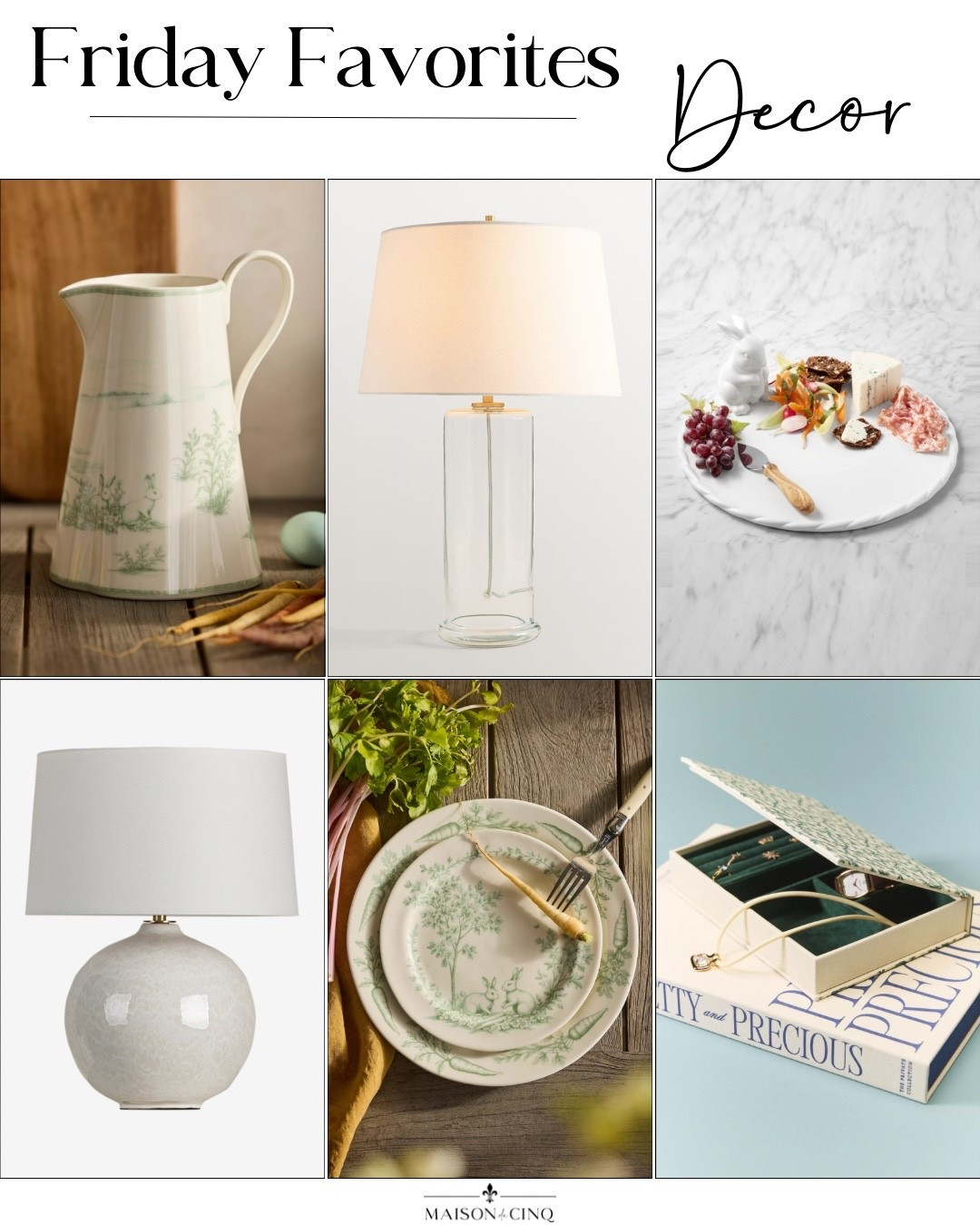 This week’s Friday Favorites is full of adorable Easter decor and serveware, versatile lamps to put anywhere, gardening tools and essentials, and more!

Spring decor, Easter decor, tabletop, dishes, table lamps 

#LTKSeasonal #LTKHome