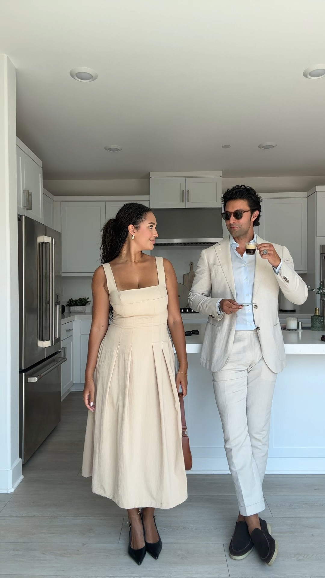 couple fit✨ perfect summer dress and linen suit… great cocktail/wedding guest attire! 

#LTKParties #LTKVideo #LTKStyleTip