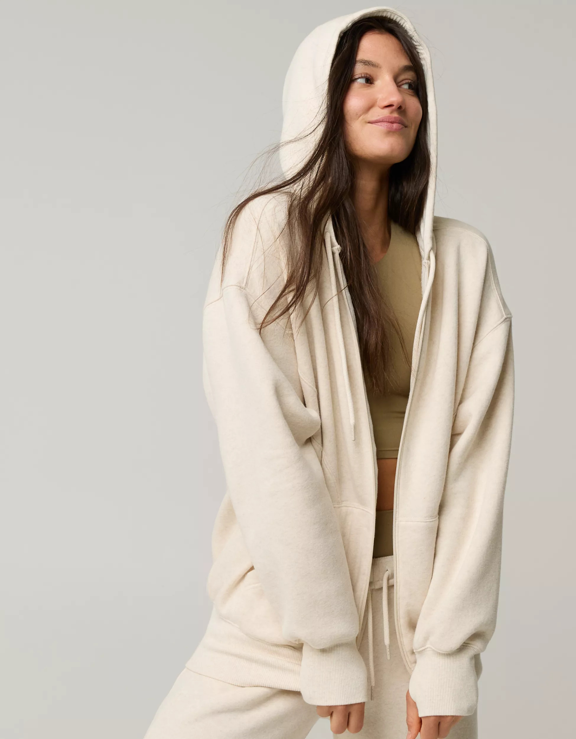 OFFLINE By Aerie Cloud Fleece Full Zip Sweatshirt | American Eagle Outfitters (US & CA)