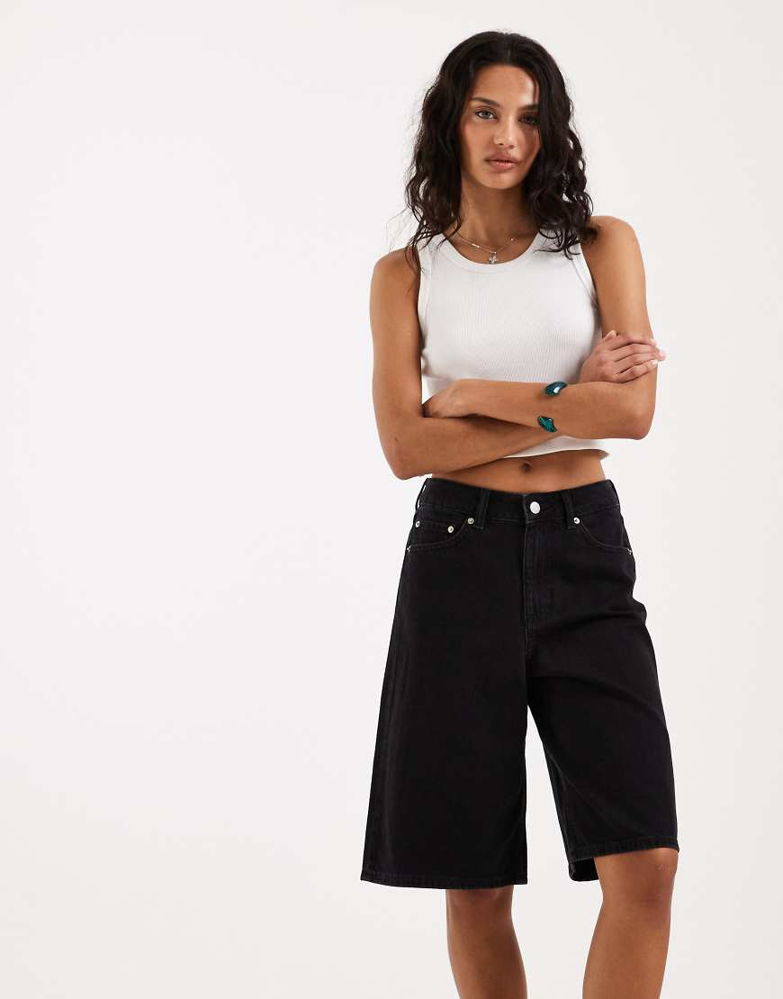 JJXX Tokyo denim jorts in black | ASOS (Global)