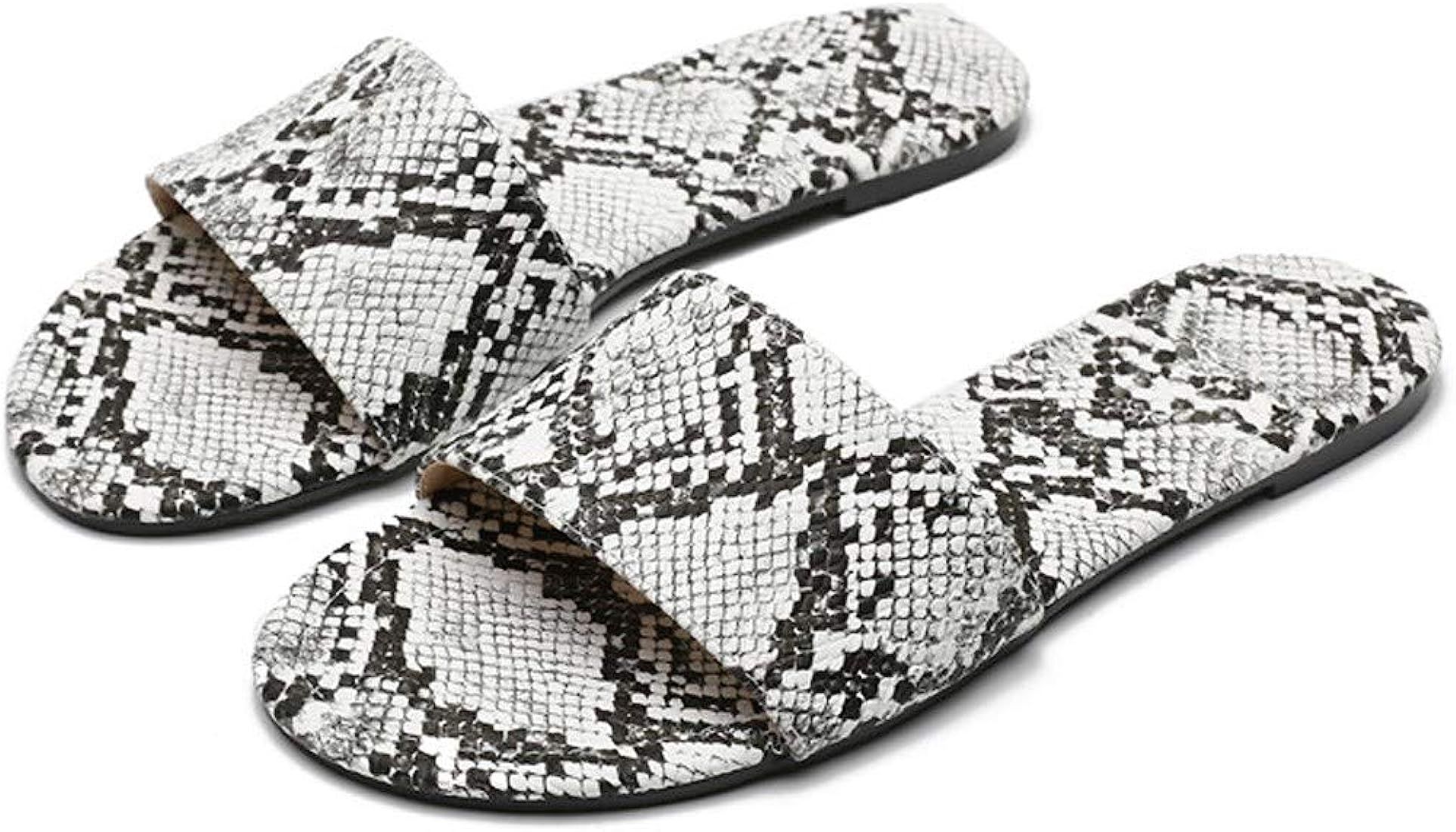 Sandals for Women Platform,2020 Fashion Snakeskin Comfy Platform Sandal Summer Beach Travel Shoes... | Amazon (US)