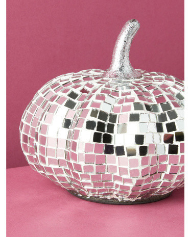 6x6 Mosaic Reflective Pumpkin | HomeGoods