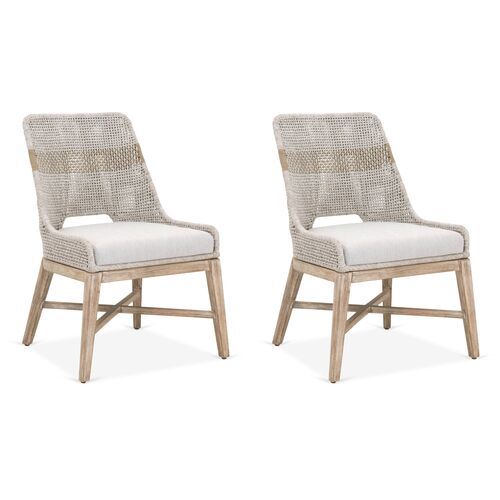 S/2 Arras Side Chairs, Taupe/Pumice | One Kings Lane