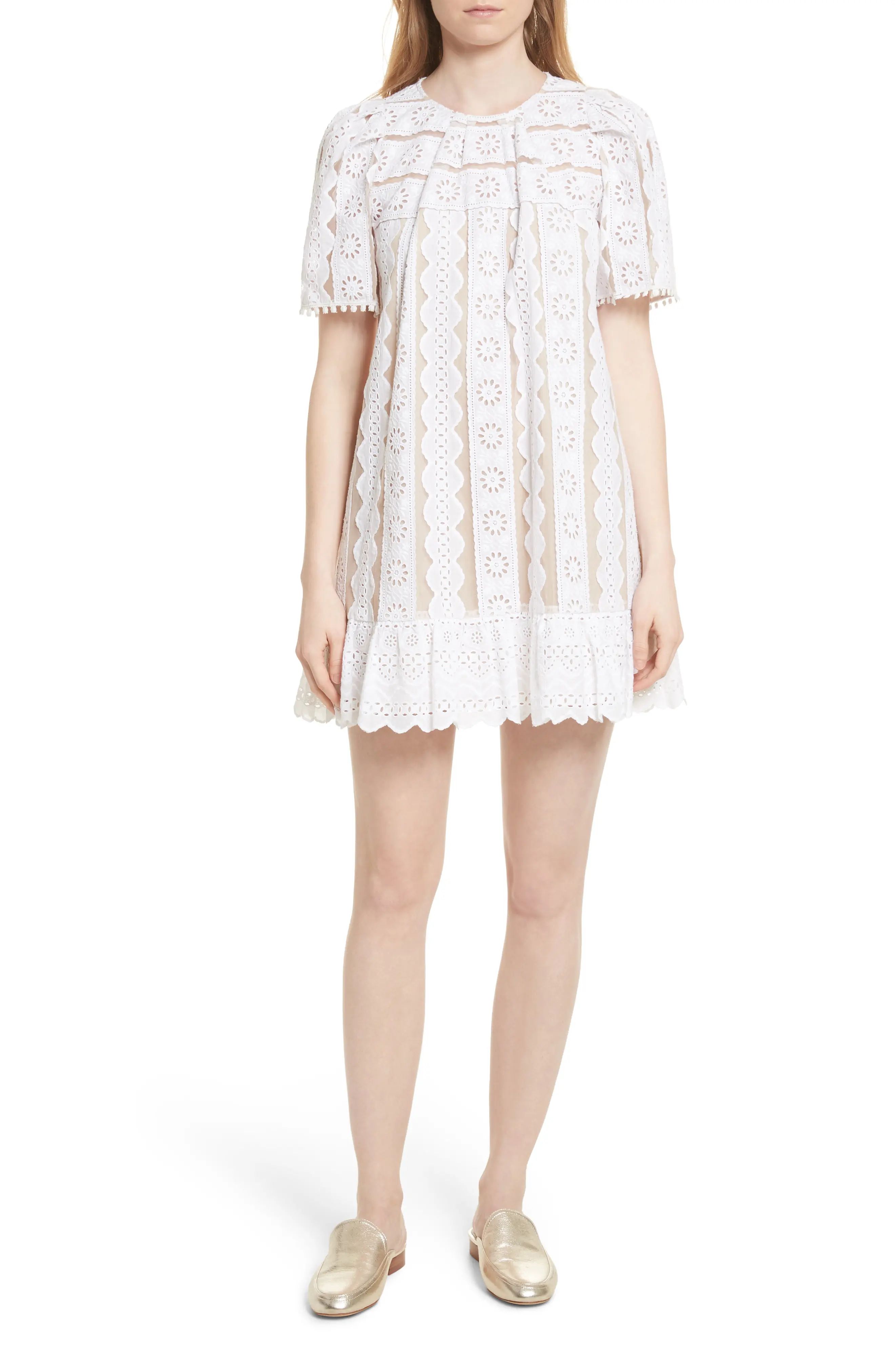 Luna Eyelet Tunic Dress | Nordstrom