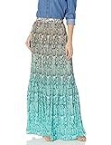 AFRM Women's Rocco High Rise Pleated Maxi Skirt, Teal Ombre Tie Dye, S | Amazon (US)