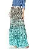 AFRM Women's Rocco High Rise Pleated Maxi Skirt, Teal Ombre Tie Dye, S | Amazon (US)