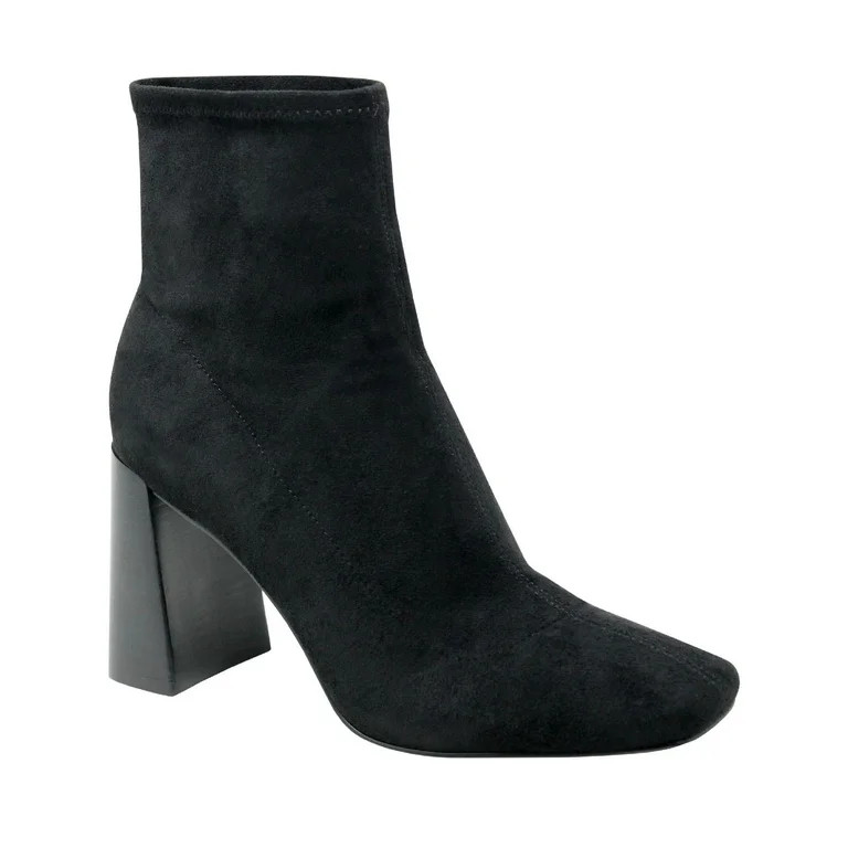 Charles by Charles David Women's Turmoil Microsuede Stacked Block Heel Bootie - Walmart.com | Walmart (US)