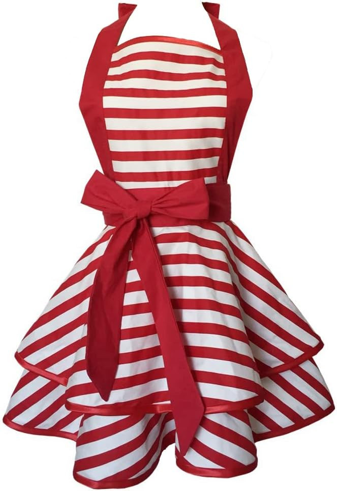 Hyzrz Lovely Handmade Cotton Retro Aprons for Women Girls Cake Kitchen Cook Apron for Mother's Gi... | Amazon (US)