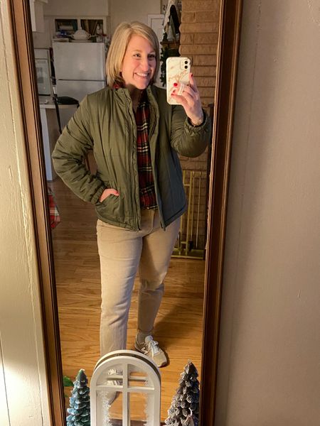 Holiday plaid OOTD
Plaid older- Wild Fable 
Jacket older- Treasure & Bond (similar linked)
Jeans- size UP 2 sizes
Sneakers TTS