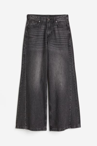 Wide Regular Jeans - Dark gray - Ladies | H&M US | H&M (US + CA)