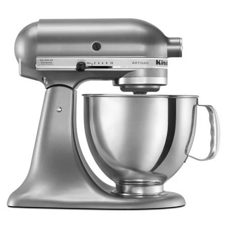 KitchenAid Artisan Series 5-Quart Tilt-Head Stand Mixer, KSM150PS, Contour Silver | Walmart (US)