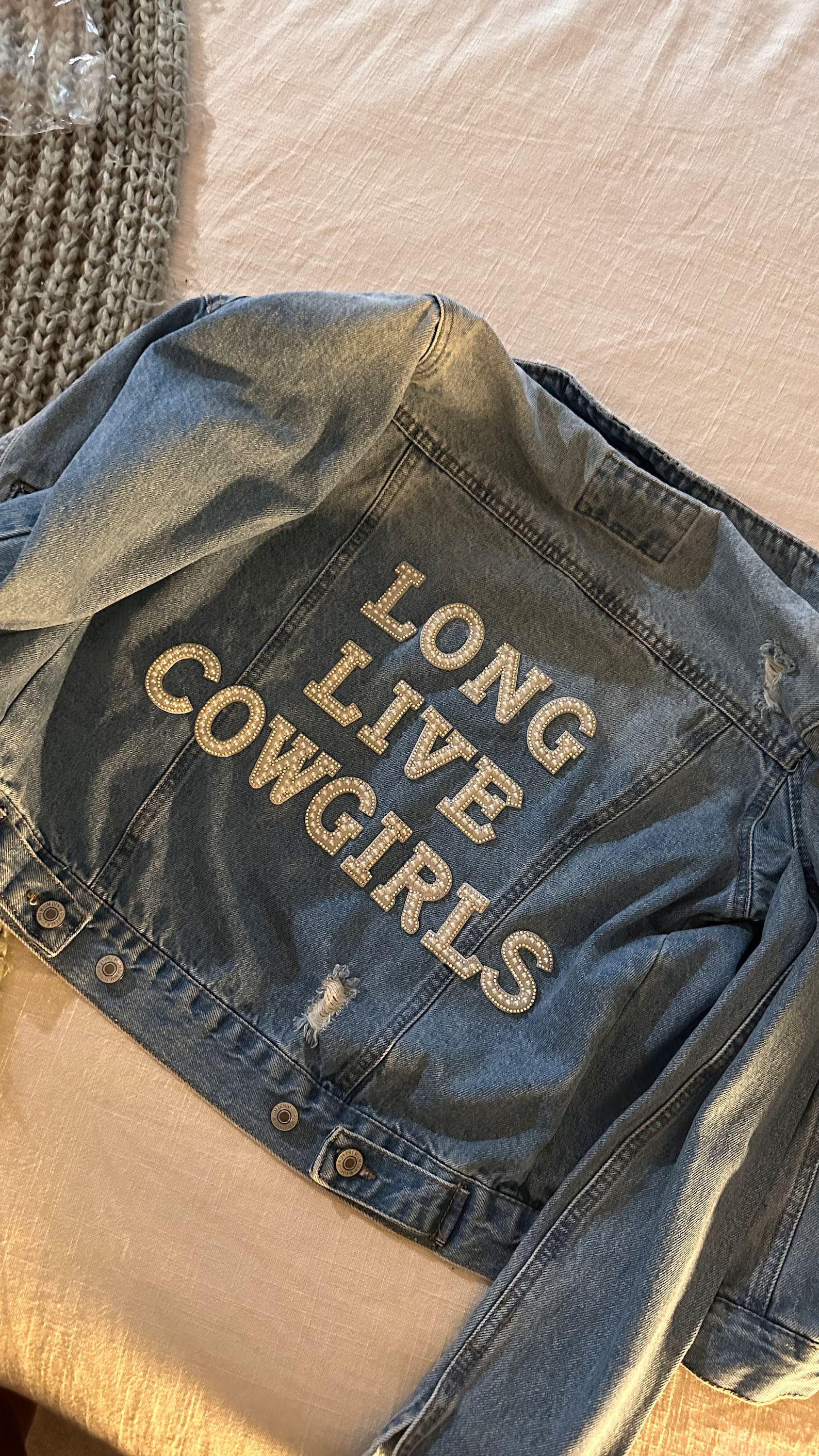 Personalized Jean Jacket Ft. Long Live Cowgirls - Etsy | Etsy (US)