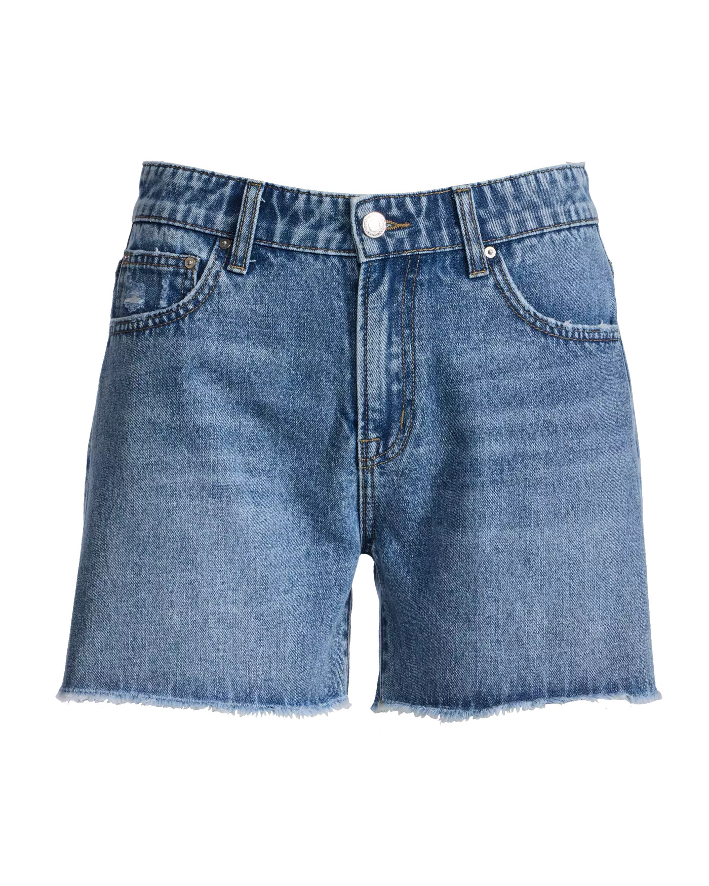 Relaxed cut off denim short - Medium Wash | Boston Proper | Boston Proper