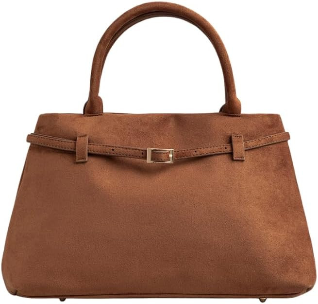 Base'ic Suede Tote Bag for Women – Slouchy Faux Suede Shoulder Purse, Large Capacity Fashion Ha... | Amazon (US)