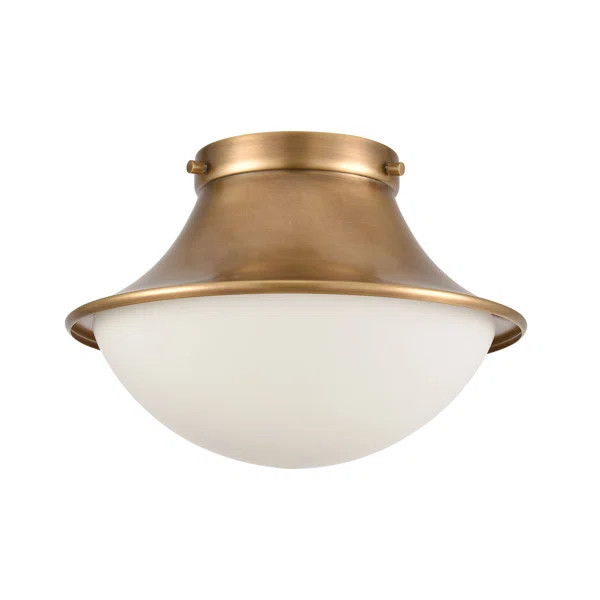 Rowley 1 - Light Simple Schoolhouse Flush Mount | Wayfair Professional