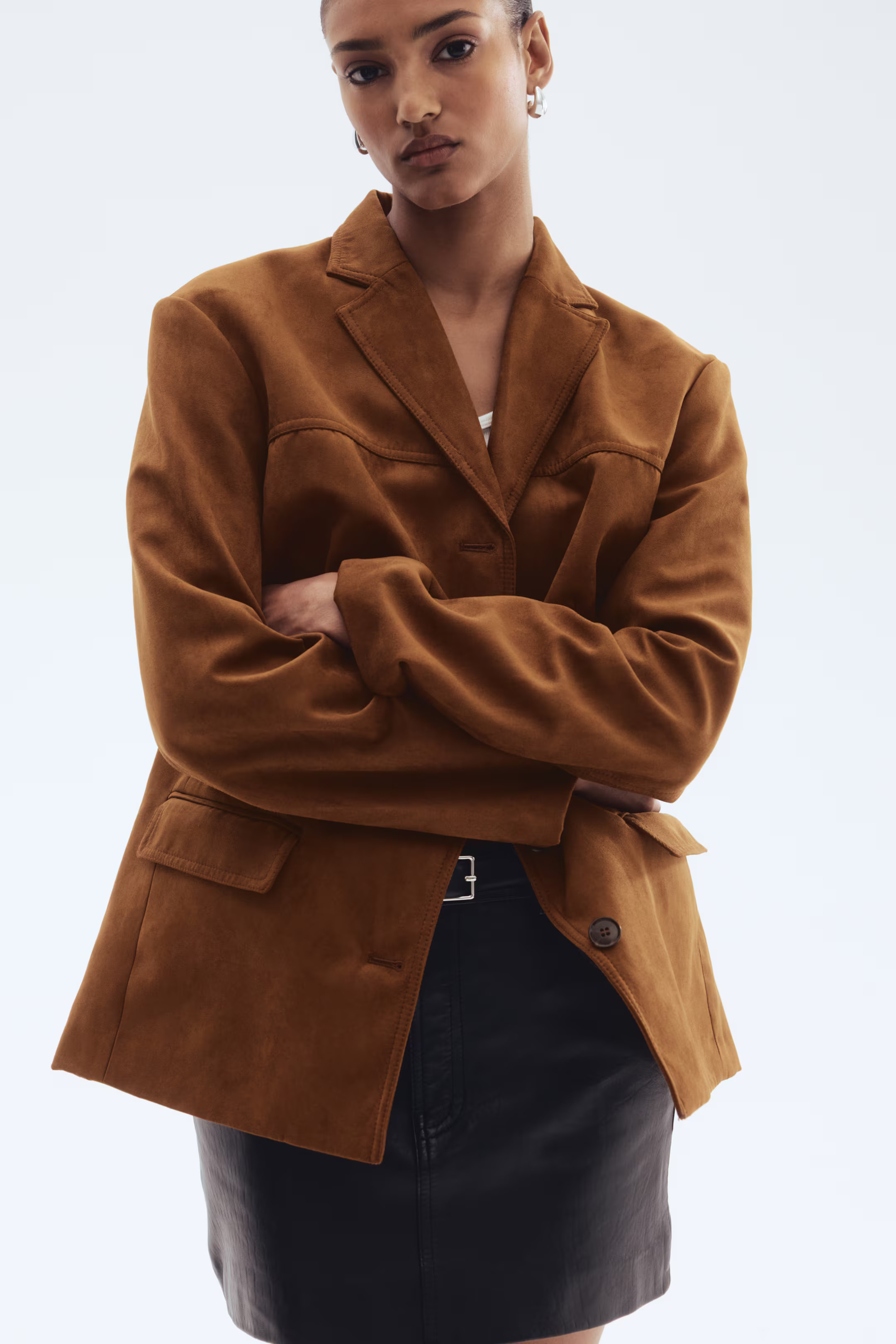 Einreihiger Blazer - Dunkelbeige - Ladies | H&M AT | H&M (DE, AT, CH, NL, FI)