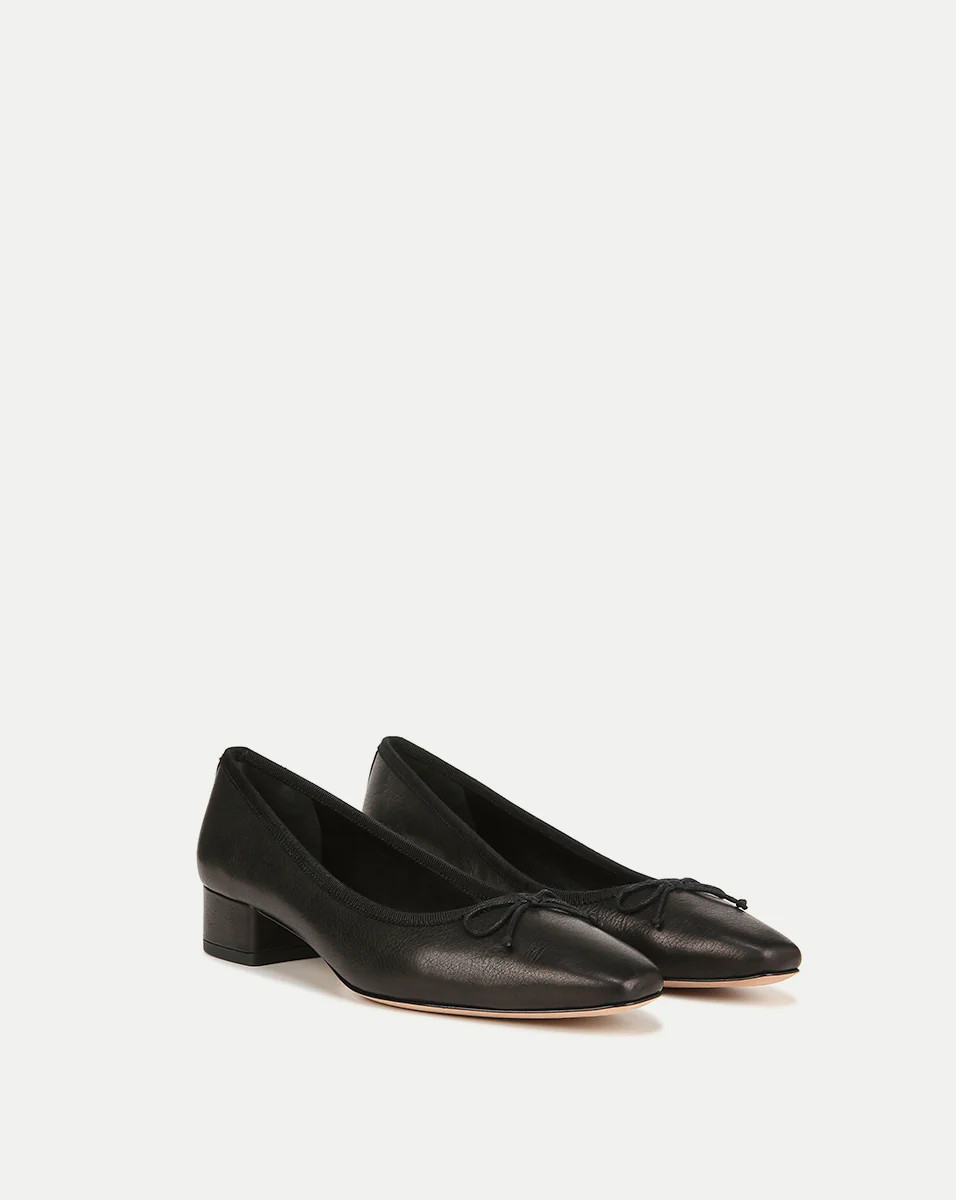 Cecile Leather Ballet Pump | Veronica Beard