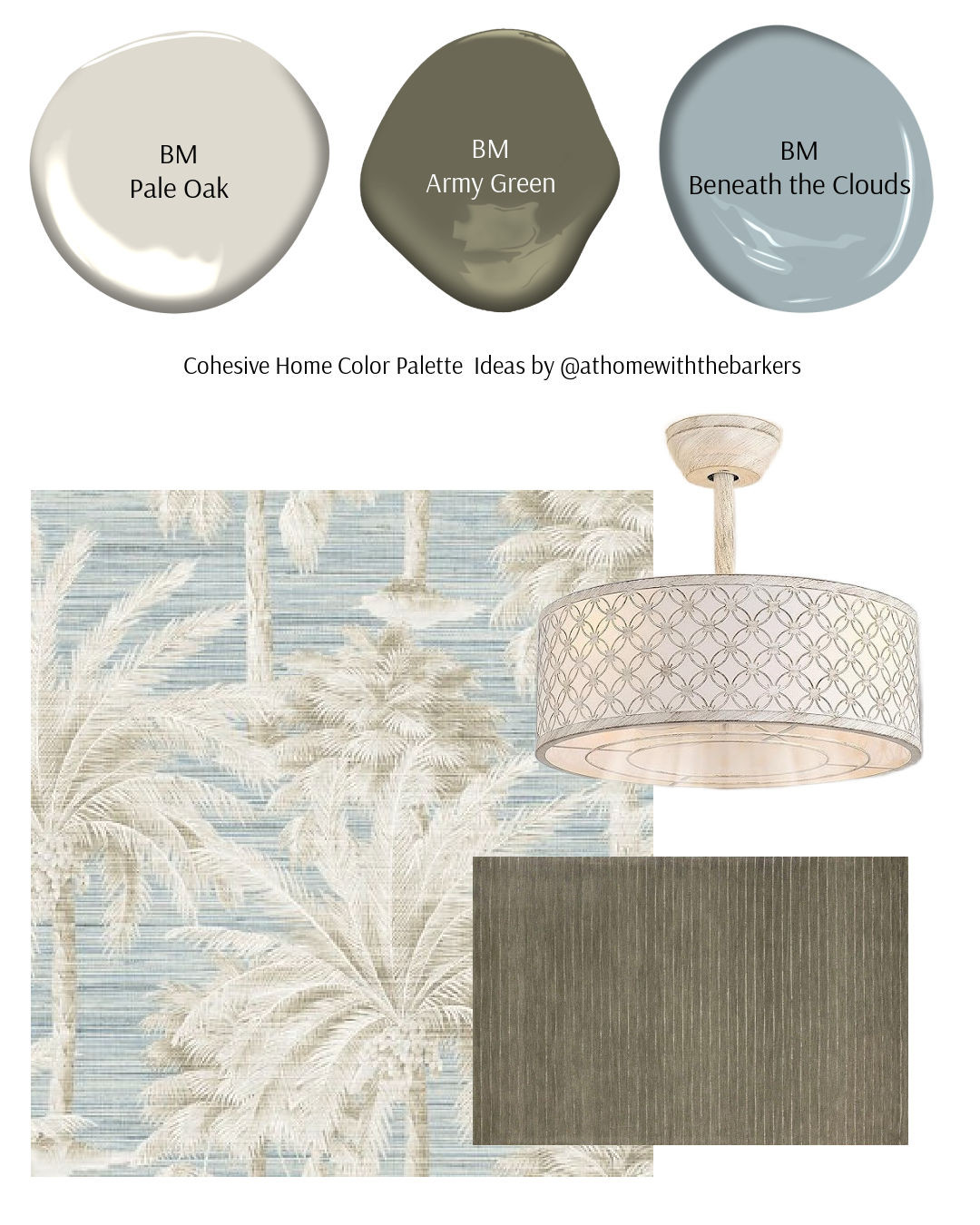 DIY home decorating, wallpaper, area rug, paint color palette and fandelier 

 #LTKHome #LTKSaleAlert