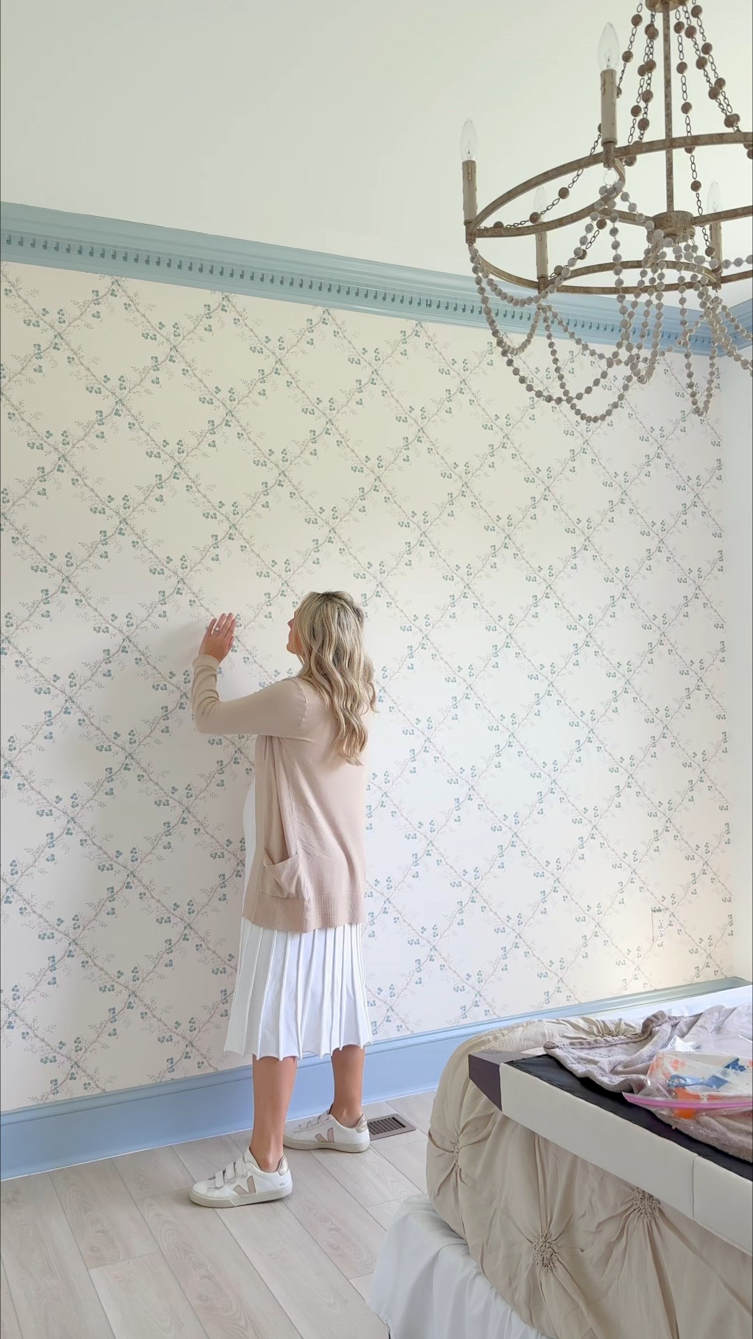 Trim is “blue heather” by ben moore
Trefoil trellis wallpaper by colefax & fowler
Grandmillenial home
Grabdma core
Trellis wallpaper
Guest room decor
Blue and white decor
New build upgrade


#LTKFindsUnder100 #LTKFindsUnder50 #LTKHome