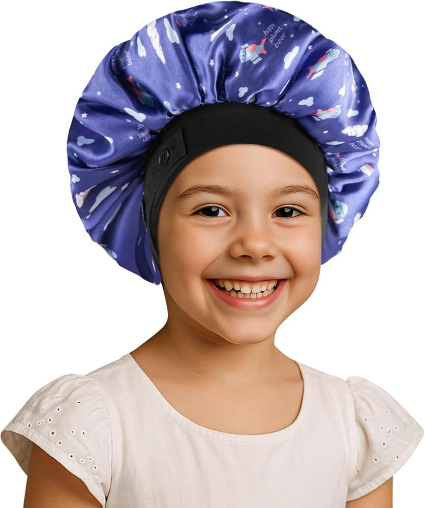 Satin Bonnet for Kids Baby, Soft Silk Bonnet for Girls Boys, Adjustable Elastic Band Sleep Cap fo... | Amazon (US)