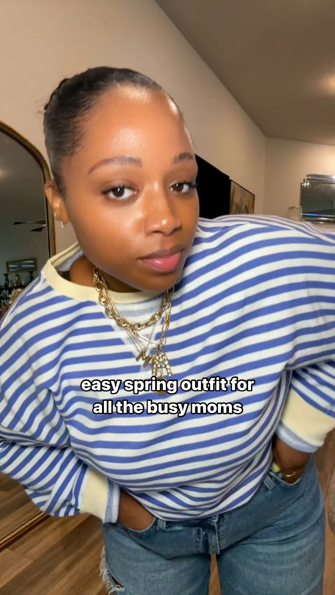 Top-  small-  runs oversized but you can’t go wrong with any size 
Jeans-  tts 8 
Slides -  tts 

Spring outfit - summer outfit - jeans - slides - sandals - stripes - everyday outfit - everyday fashion - vacation outfit - realistic outfit - 

Follow my shop @styledbylynnai on the @shop.LTK app to shop this post and get my exclusive app-only content!

#liketkit #LTKstyletip #LTKshoecrush #LTKfindsunder50
@shop.ltk
https://liketk.it/4F2pK